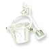Sterling Silver Shovel and Pail Charm with 20 inch Sterling Silver Chain