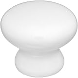 Stanley Home Designs BB8015 1-1/3-Inch Diameter Porcelain Cabinet/Door Knob, White
