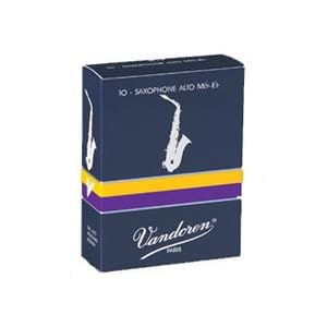 Vandoren Alto Saxophone Reeds, Strength 3.5 Box of 10
