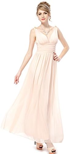 Ever Pretty Elegant V-neck Long Chiffon Crystal Maxi Evening Dress 09016