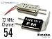 Futaba Channel 54 Crystal Set 72MHz FM Radio Receiver + Transmitter Crystals