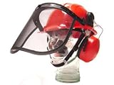 Safety Head and Face Kit   Forestry Kit   Helmet with Ear Defenders and Mesh Face Shield. EN166, EN352 3, EN1731,EN397
