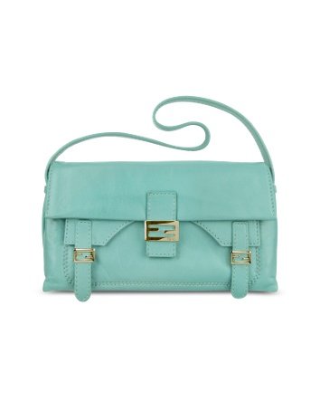 Fendi Turquoise Sweety Sweet Nappa Leather Baguette Bag