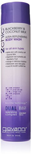 Giovanni 2chic Ultra Replenishing Body Wash, Blackberry and Coconut Milk, 10.5 Fluid Ounce