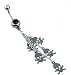 Skull and Chains Belly Button Ring Body Jewelry