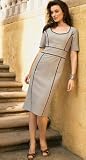 CONTRAST TRIMMED DRESS