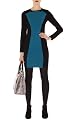 Feminine Colorblock Knit Dress