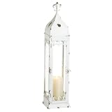 24 French Fleur-de-Lis Distressed Candle Lantern
