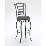Wallace 24" Swivel Counter Stool in Black Texture