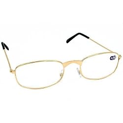 2.50 Reading Eye Glasses Magnifier Gold Color Frame