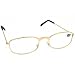 2.50 Reading Eye Glasses Magnifier Gold Color Frame