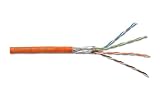 DIGITUS S-FTP PIMF Netzwerk Installations Kabel CAT7 4x2xAWG23/1 100 Ohm LSOH  orange RAL2000 100m Rolle