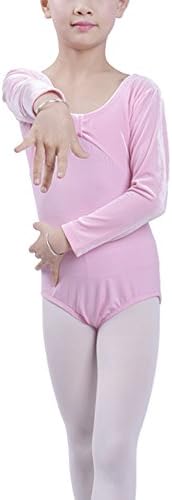 Belleyple Chirldren Girls Dance or Ballet Skirted Leotards Long Sleeve Pink XXL