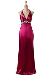 Maternity Satin Halter Empire   Waistline  Dress