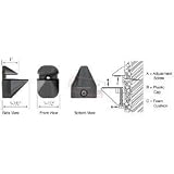 CRL Black Adjustable Glass Shelf Bracket - Pair