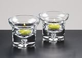 Badash Crystal Tealight Holder Set (2 Pieces)