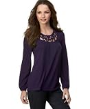 Apparel : Cha Cha Vente Long-Sleeved Lattice Jersey Top