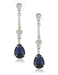 1928 Jewelry Royalty Drop Blue Crystal Drop Earrings
