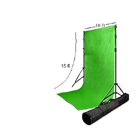 10ft X 15ft Chromakey Green Backdrop with a Stand