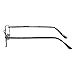 EyeBuyExpress Reading Glasses Classic Full Frame Feather Light Spring Hinge Gun Metal Grey Magnification Strength 0.5