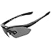 RockBros Polarized Sports Sunglasses UV Protection Cycling Glasses for Men Women Outdoor Running Driving Fishing Golfing Black