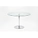 Small Clear Glass Round Becky Dining Table - Great Space Saving 70cm Diameter Table