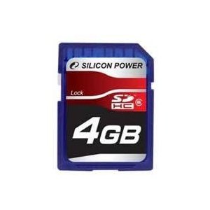 Silicon Power Secure Digital SDHC Memory Card - SDHC 4 GB (class 6) Model SP004GBSDH006V10