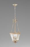 Maison French Country Antique White 3 Light Entry Chandelier