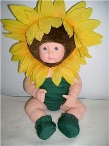 Anne Geddes 15" Sunflower baby doll by Unimax