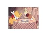 Pooh and Rabbit by Walt Disney. Size 8.96 inches width by 6.46 inches height. High Quality Art Poster Print