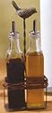 America Retold Oil and Vinegar Nest Caddy with Glass Bottles