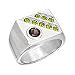 Bague homme Chevalière Chandler couleur argent - Oxyde de zirconium