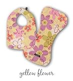 Cuddle Bee - Yellow Flower Bib and Burp Set