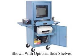Mobile Security Computer Cabinet - Blue