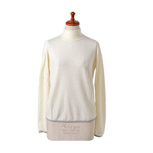 (アンドワンダー)and wander ウールハイネックカットソー aw63-jt054