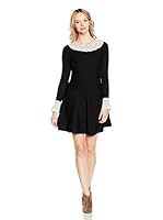 H. Preppy Vestido Punto Vuelo Tricot (Negro)