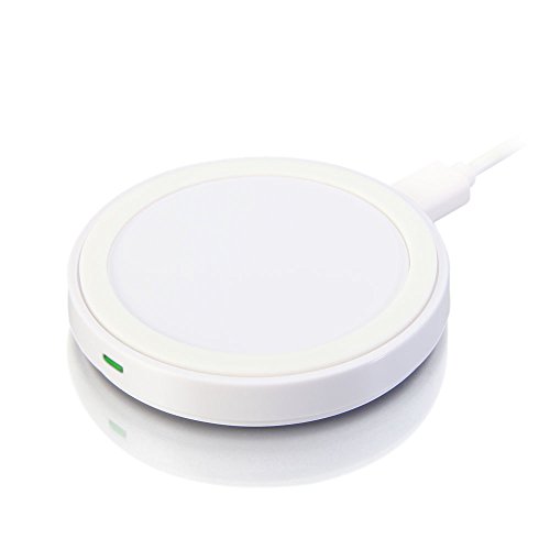 Qi Wireless Charger, GMYLE Mini Qi Charging Pad for Smartphones and Tablets - White