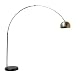 Lexington Modern Arco Style Lamp with Black Round Marble Base