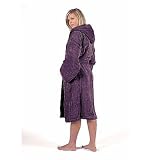 Egyptian Aubergine Hooded Bathrobe (Size L)