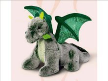 Childrens Toyshop  Toys : 11" Green Dragon with Iridescent Wings and Chest Plush Stuffed Animal Toy by Russ