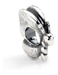 Perched Butterfly Charm in Silver for 3mm Charm Bracelets