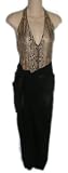 Ladies Long Black Swimsuit Sarong Pareo Cover up OS