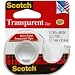 Scotch glossy finish transparent tape, 0.5 inches X 450 inches - 12 Rolls