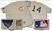 Ernie Banks 1969 Chicago Cubs #14 Authentic Home Throwback Mitchell and Ness MLB Baseball Jersey (White)