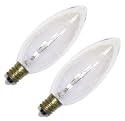 Westinghouse 4023 40-Watt, B 9-1/2 Decorative Ceiling Fan Bulb, Candelabra Base, Clear 2-Pack