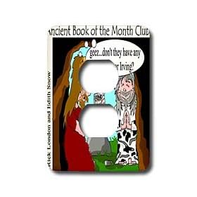 Londons Times Religion Heaven Hell Cartoons - Ancient Book-Of-The-Month Clubs - Light Switch Covers - 2 plug outlet cover