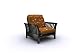 American Furniture Alliance Junior Twin Ottoman, Black Lacquer