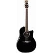 Ovation CDX24-5 Celebrity Mid-Depth Cutaway Acoustic-Electric Guitar - Black