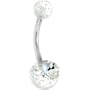 Crystalline Gem Disco Ball Glitter Belly Ring