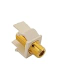 Leviton 40831-BW Quickport F-Type Adapter, Gold-Plated, White